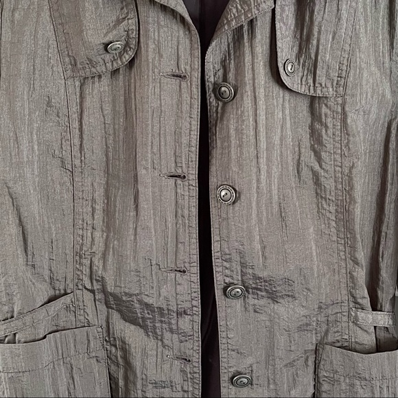 Vintage Lim’s Lady’s Casual Wear Lightweight Gray/Charcoal Buttoned Jacket M/L - Picture 5 of 9